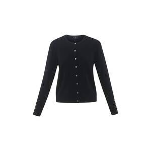 NEW MARBLE women's basic crewneck cardigan in black